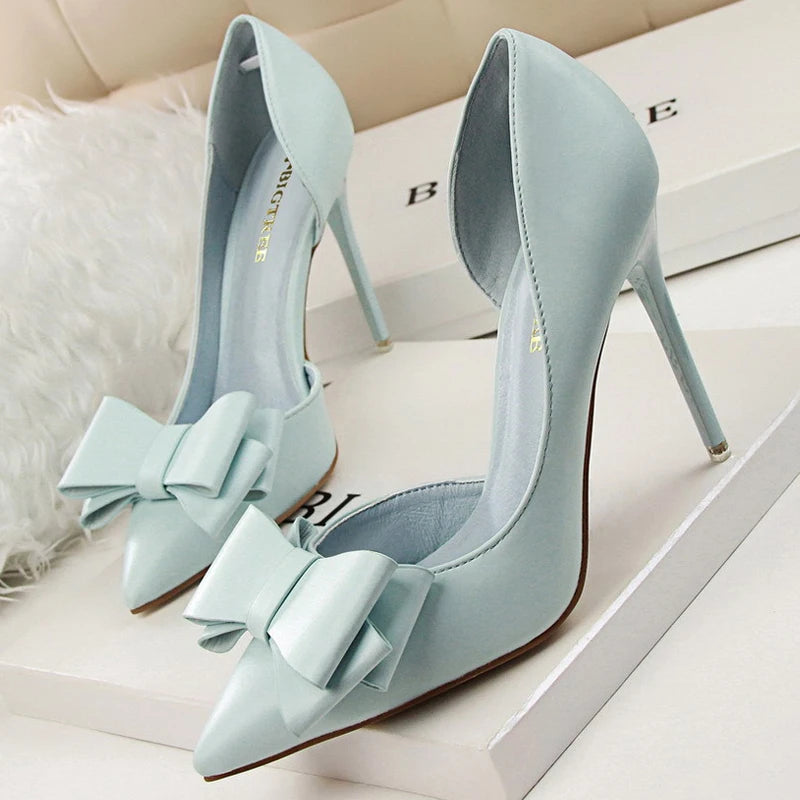 Bow-Knot Pointed Toe Pumps – Classic 10.5 cm Stiletto Heels
