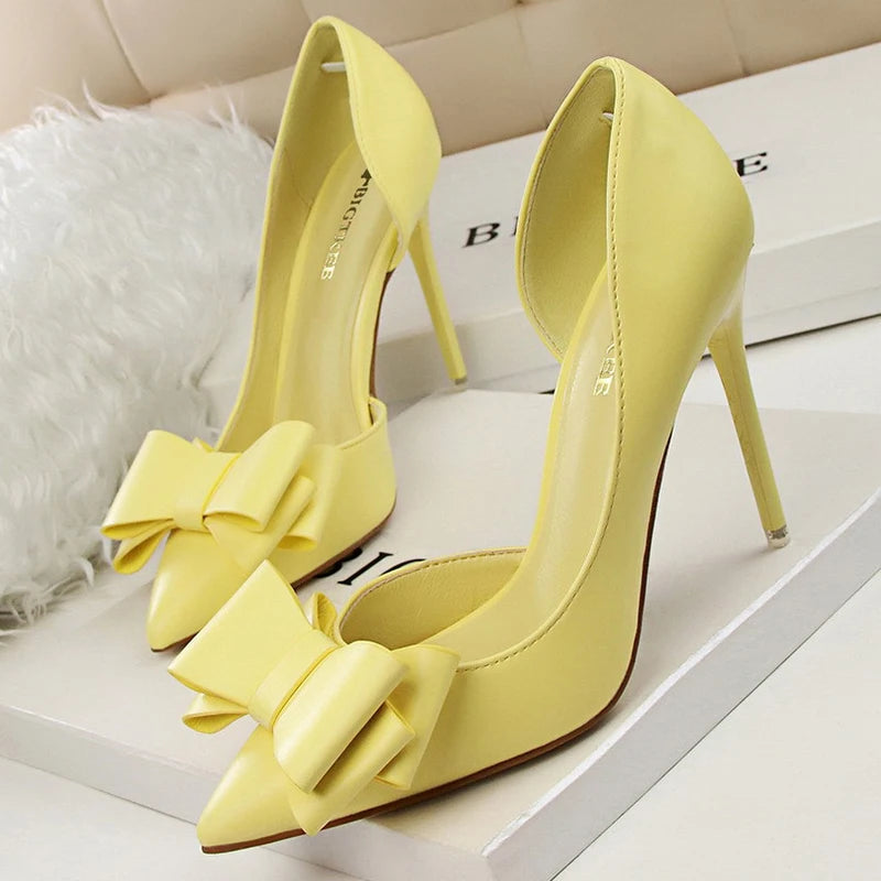 Bow-Knot Pointed Toe Pumps – Classic 10.5 cm Stiletto Heels