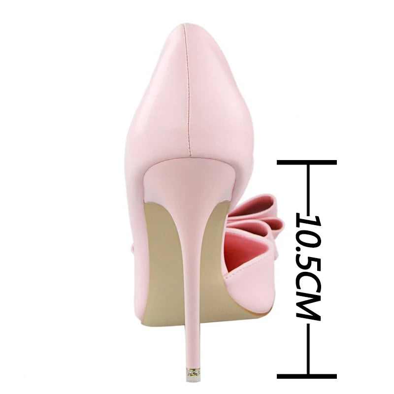 Bow-Knot Pointed Toe Pumps – Classic 10.5 cm Stiletto Heels