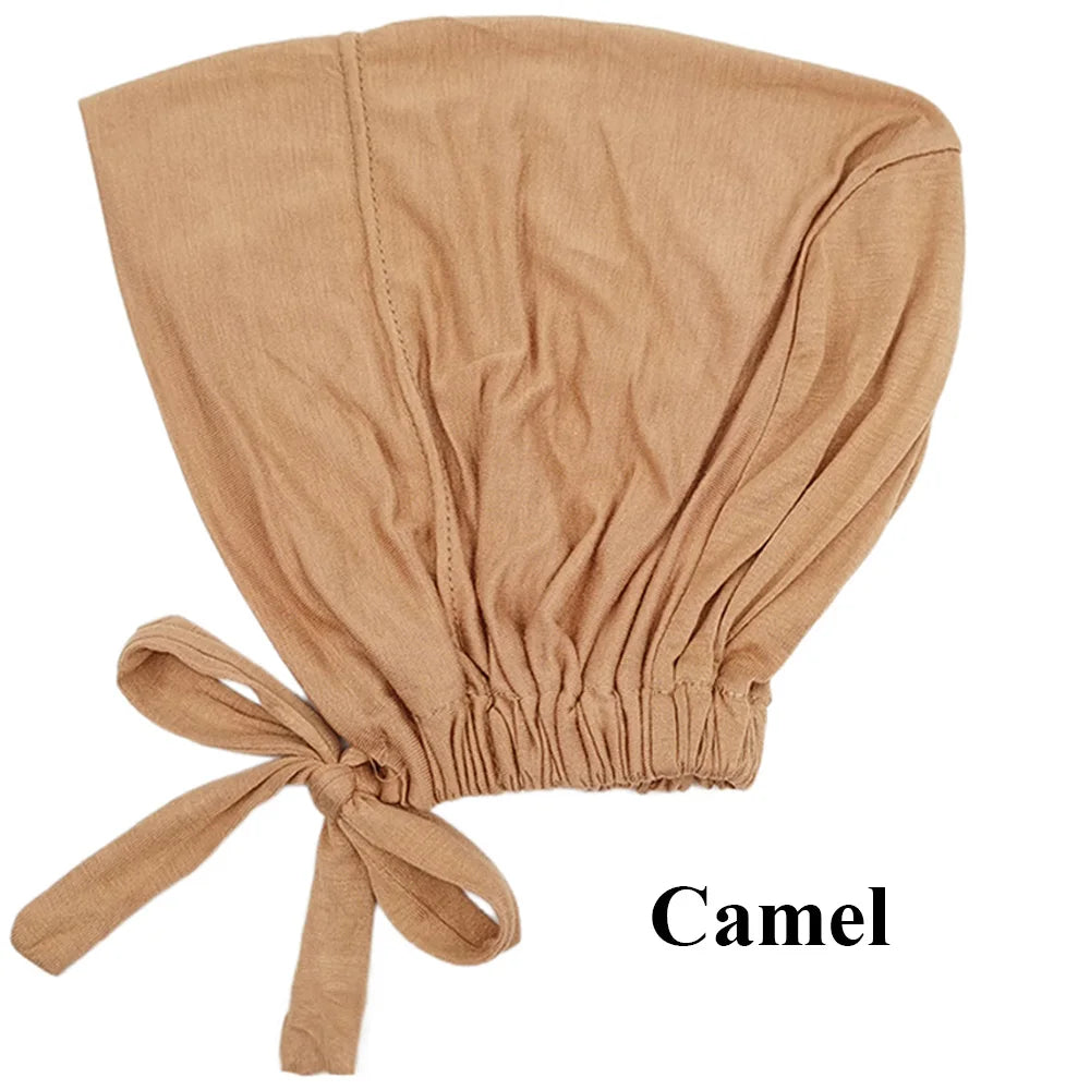 Soft modal turban inner hijab cap — comfortable and easy to wear.