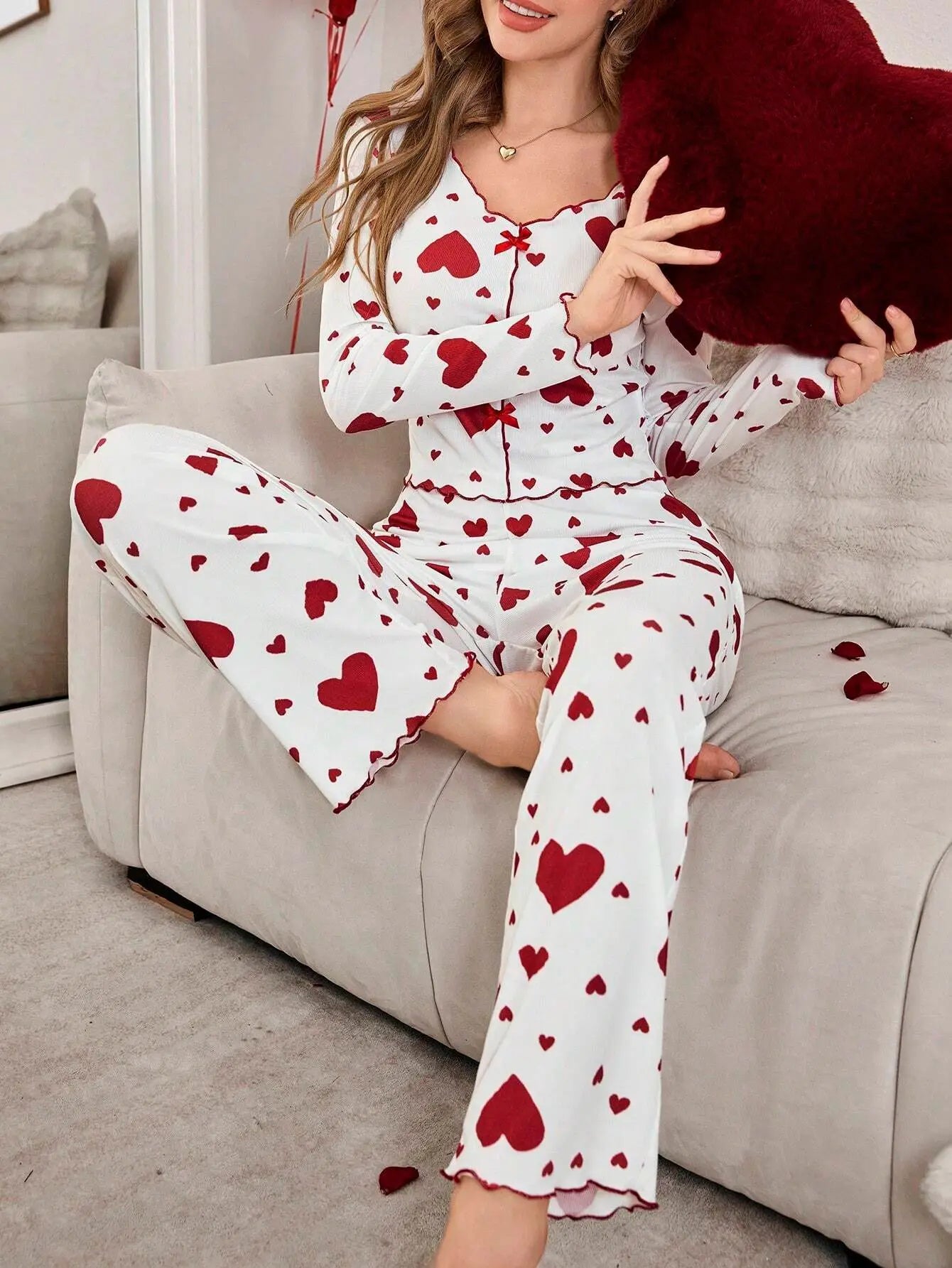Women Sleepwear Heart
