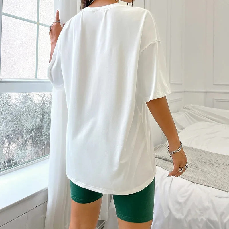 Suit WOMEN'S Pajamas Loose T-shirt
