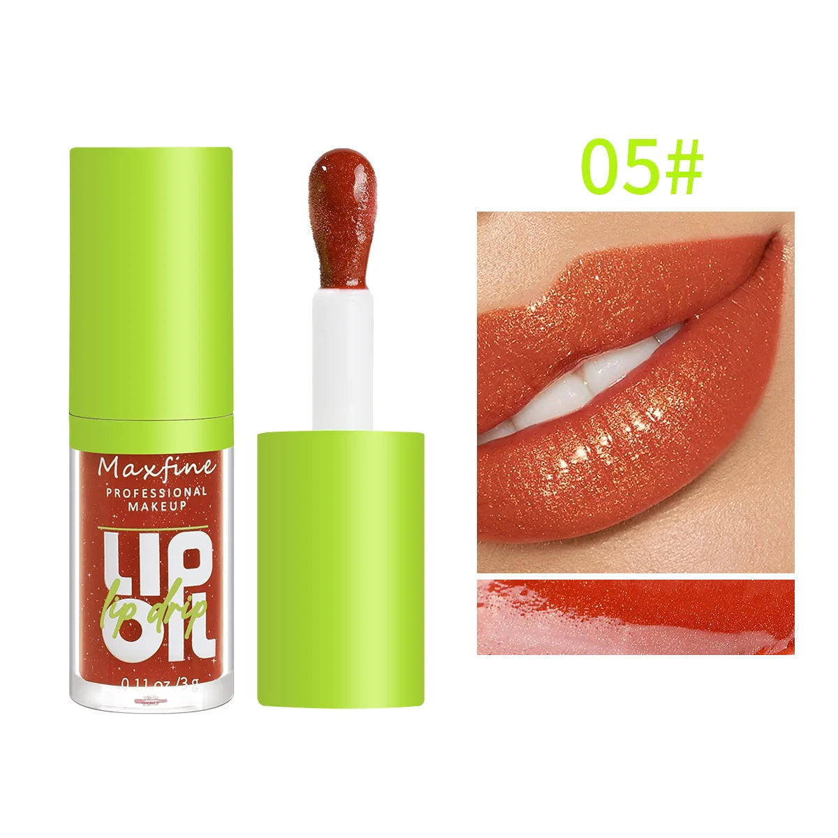 Waterproof, long-lasting, non-stick, non-fade moisturizing lip gloss.
