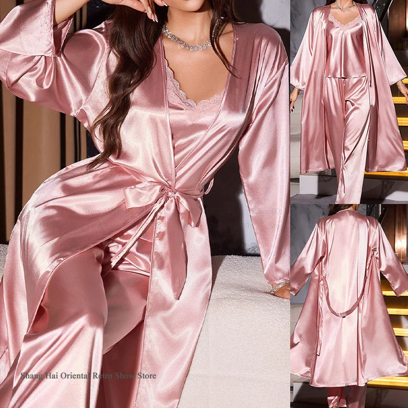 Robe Pajamas Set