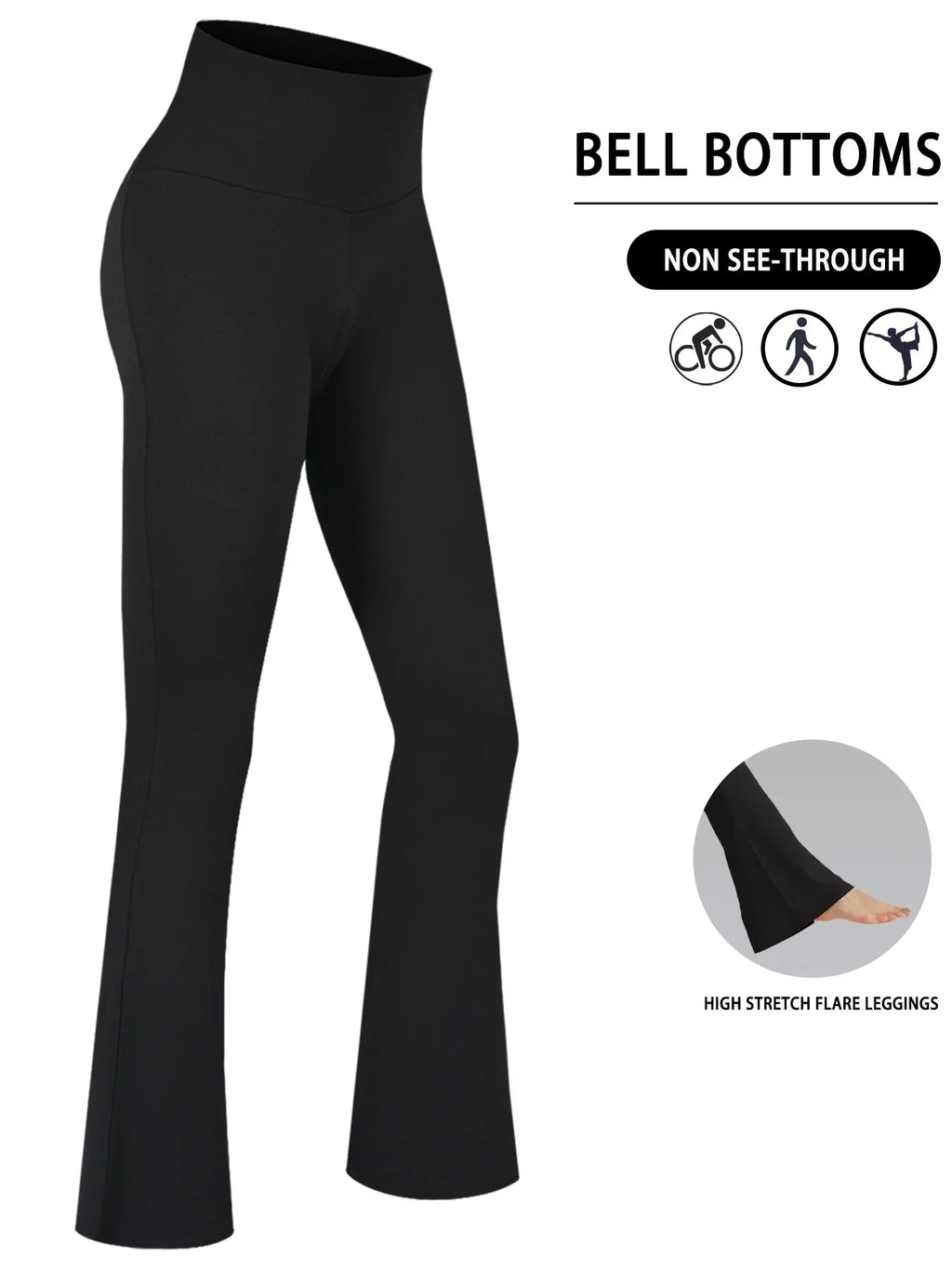 Elegant, super soft high-waist pants with a wide flare and flattering fit.