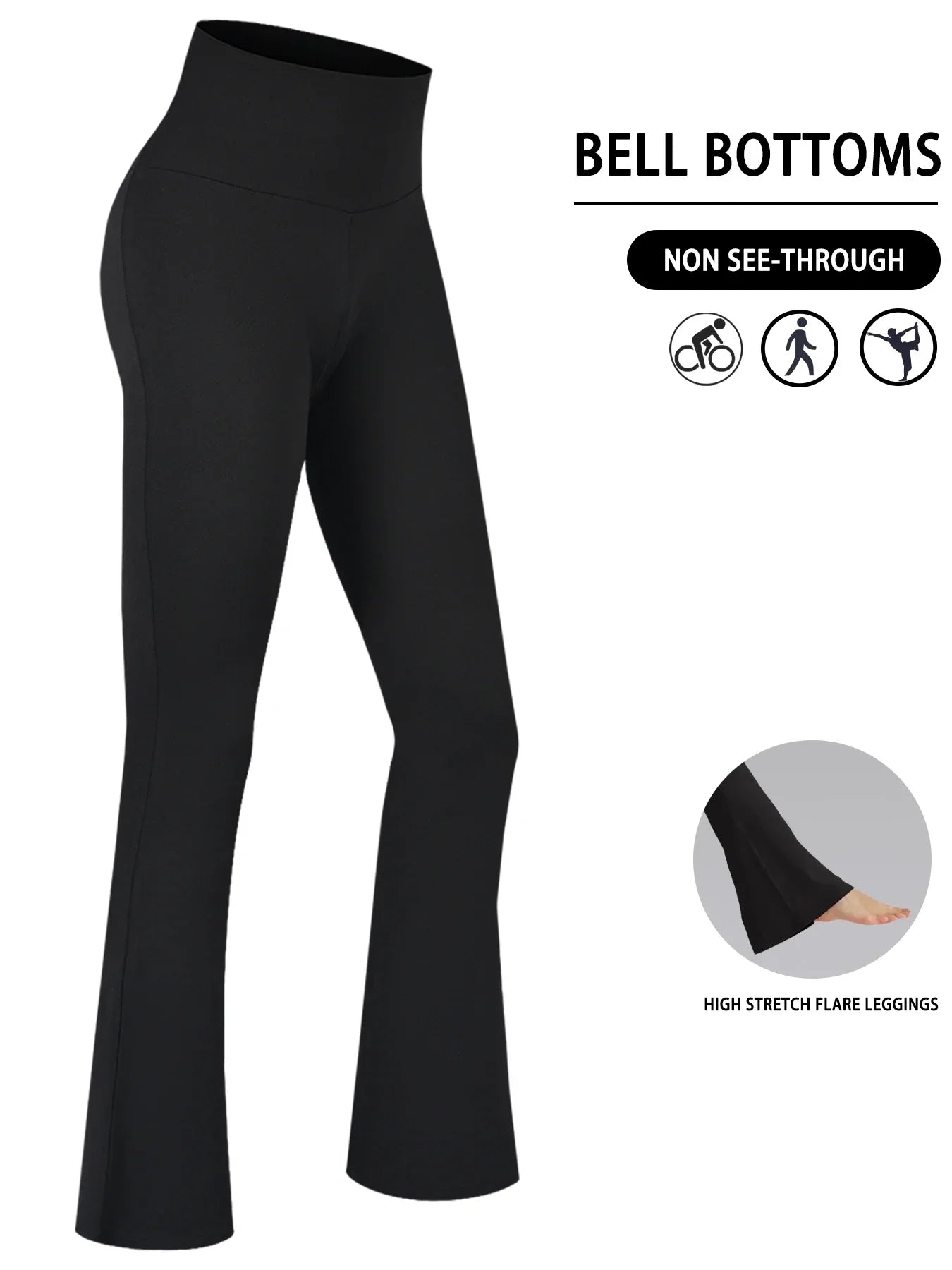 Elegant, super soft high-waist pants with a wide flare and flattering fit.