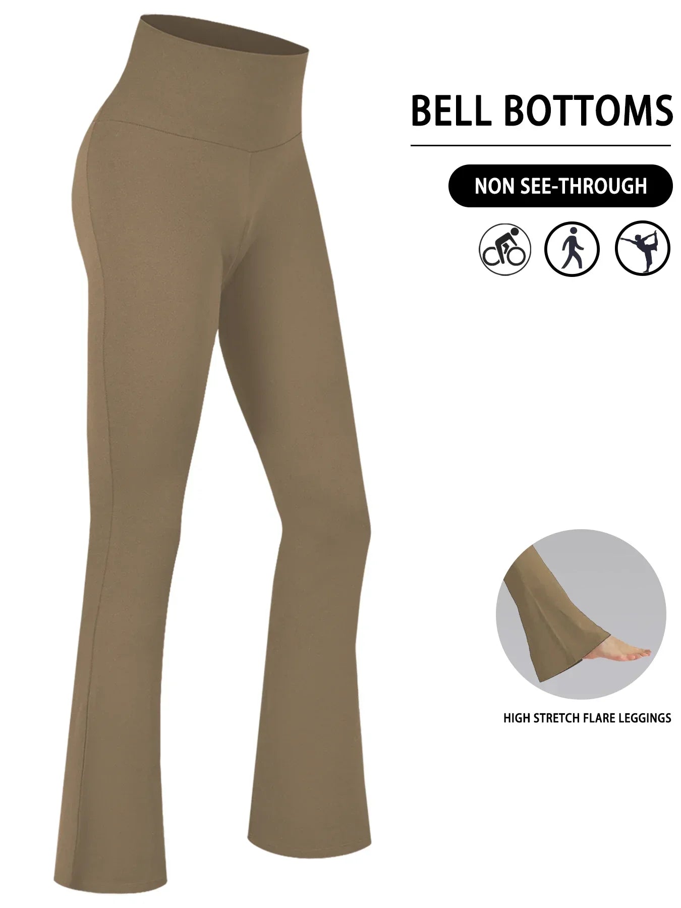 Elegant, super soft high-waist pants with a wide flare and flattering fit.