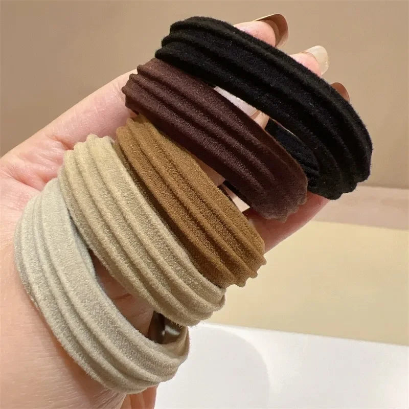 5-piece high-elastic seamless hair ties with cute bowknot — durable and crease-free.