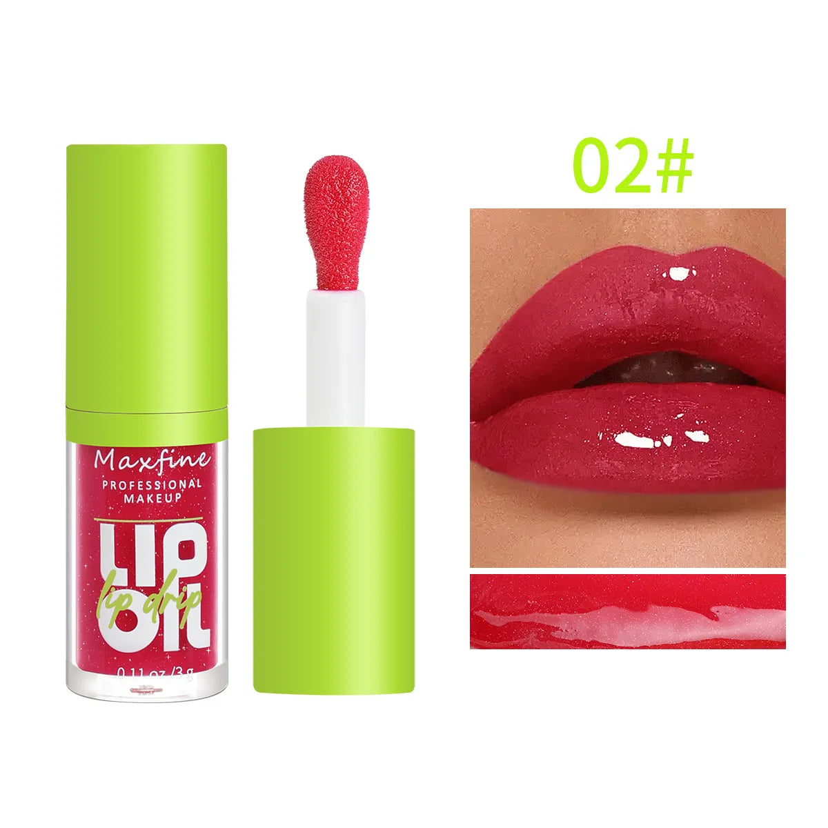 Waterproof, long-lasting, non-stick, non-fade moisturizing lip gloss.