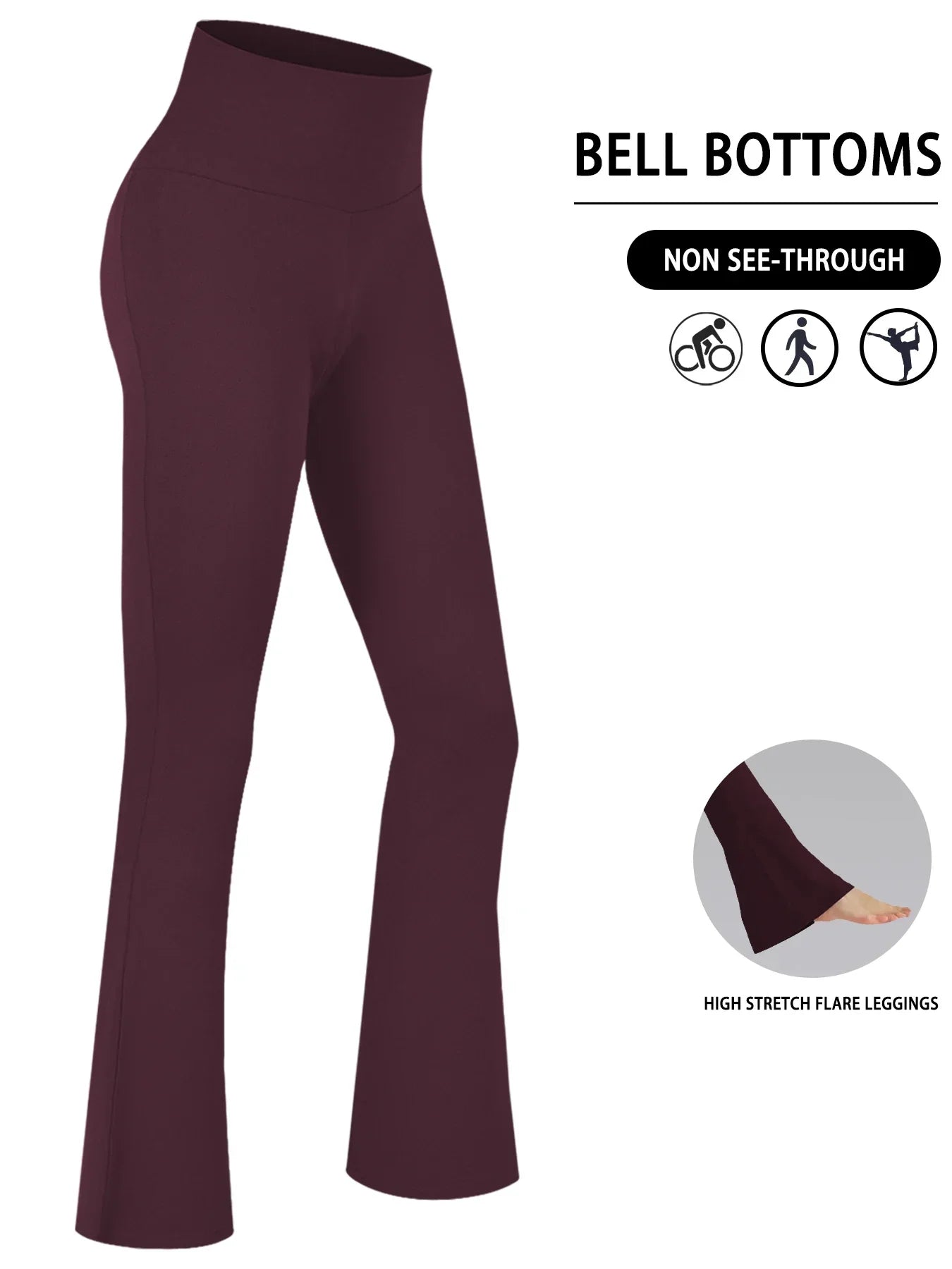 Elegant, super soft high-waist pants with a wide flare and flattering fit.