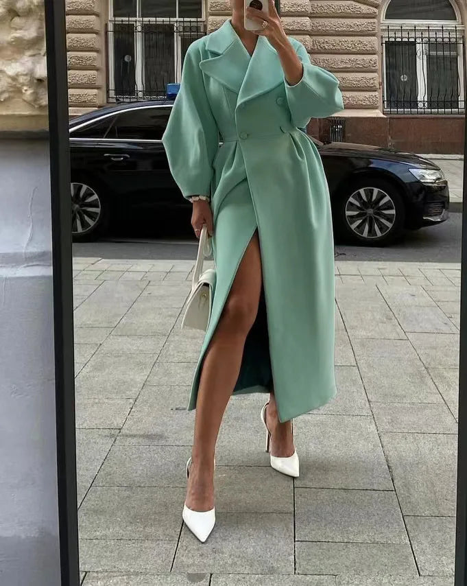 ELEGANT LONG COAT AVAILABLE IN MULTIPLE COLORS