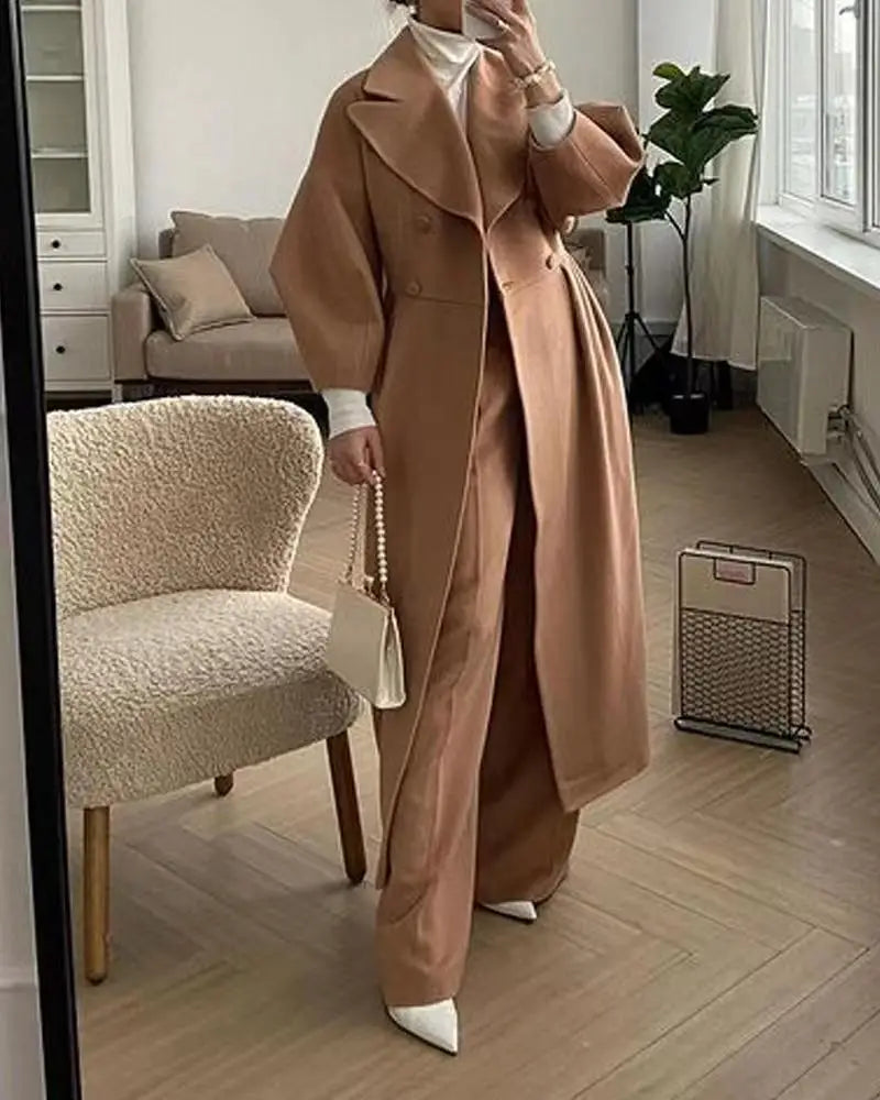 ELEGANT LONG COAT AVAILABLE IN MULTIPLE COLORS