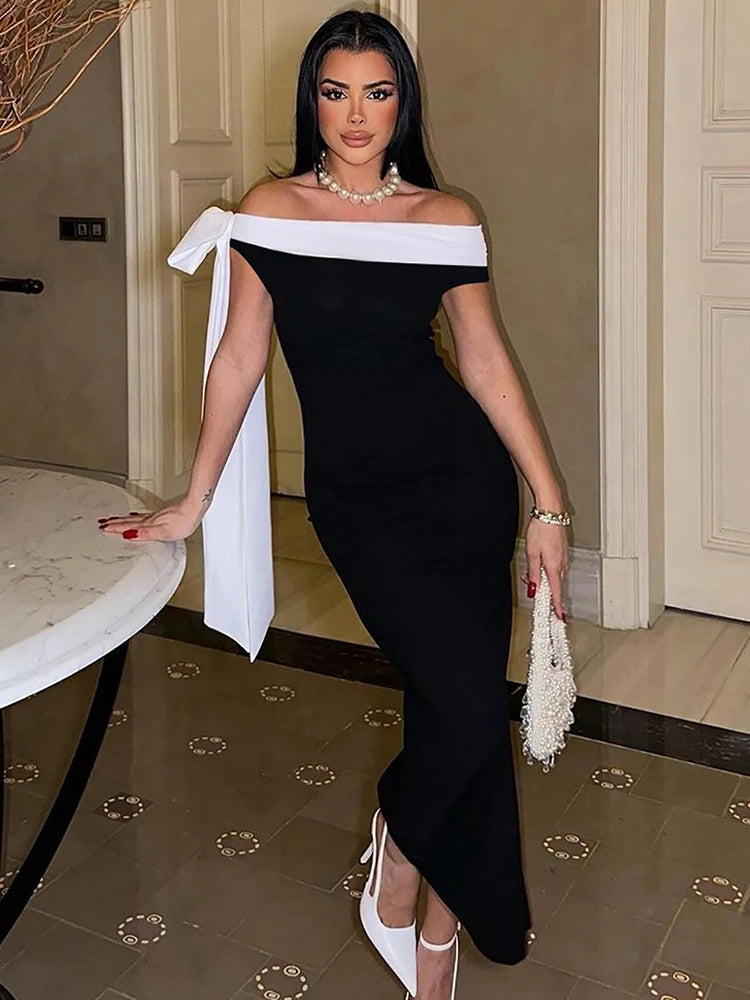 Slim Backless Ankle-Length Dress – High Street Autumn Style