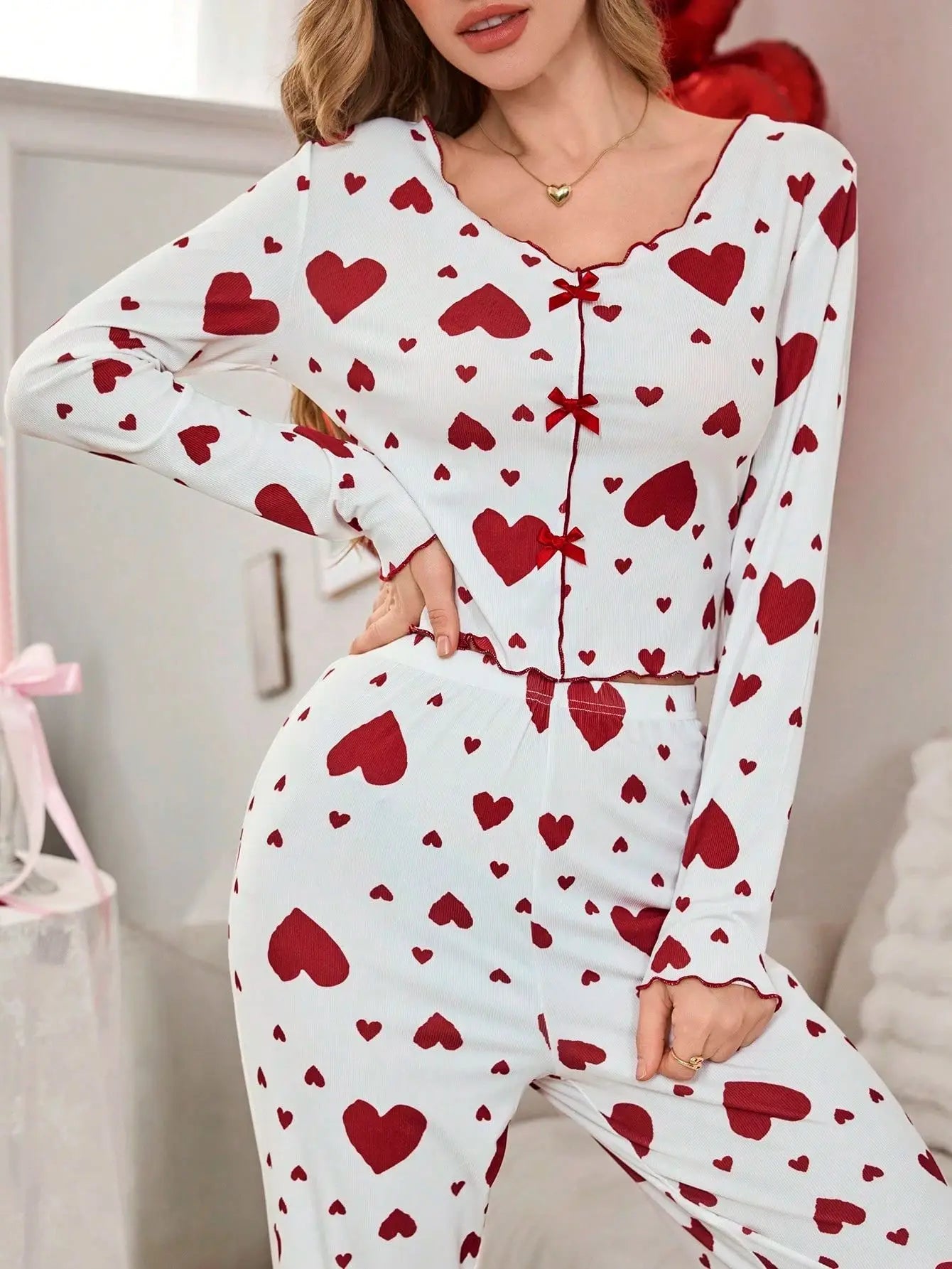 Women Sleepwear Heart