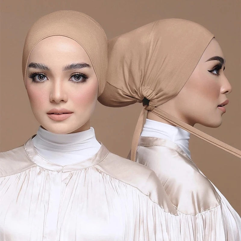 Soft modal turban inner hijab cap — comfortable and easy to wear.