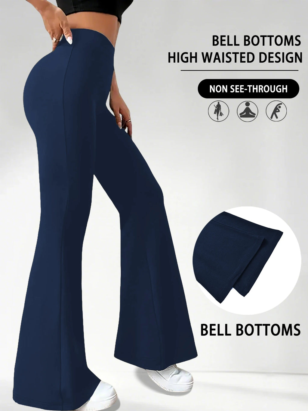 Elegant, super soft high-waist pants with a wide flare and flattering fit.