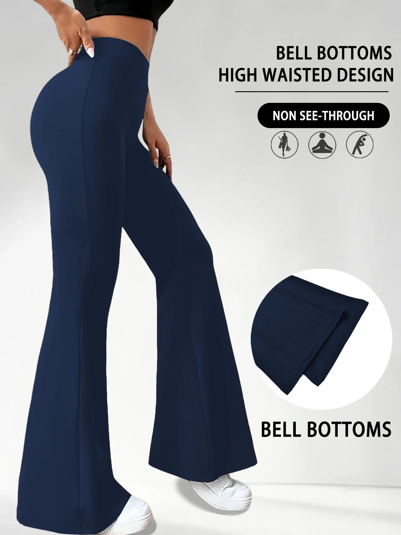 Elegant, super soft high-waist pants with a wide flare and flattering fit.
