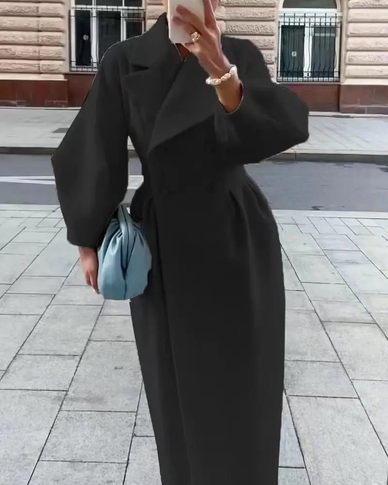 ELEGANT LONG COAT AVAILABLE IN MULTIPLE COLORS